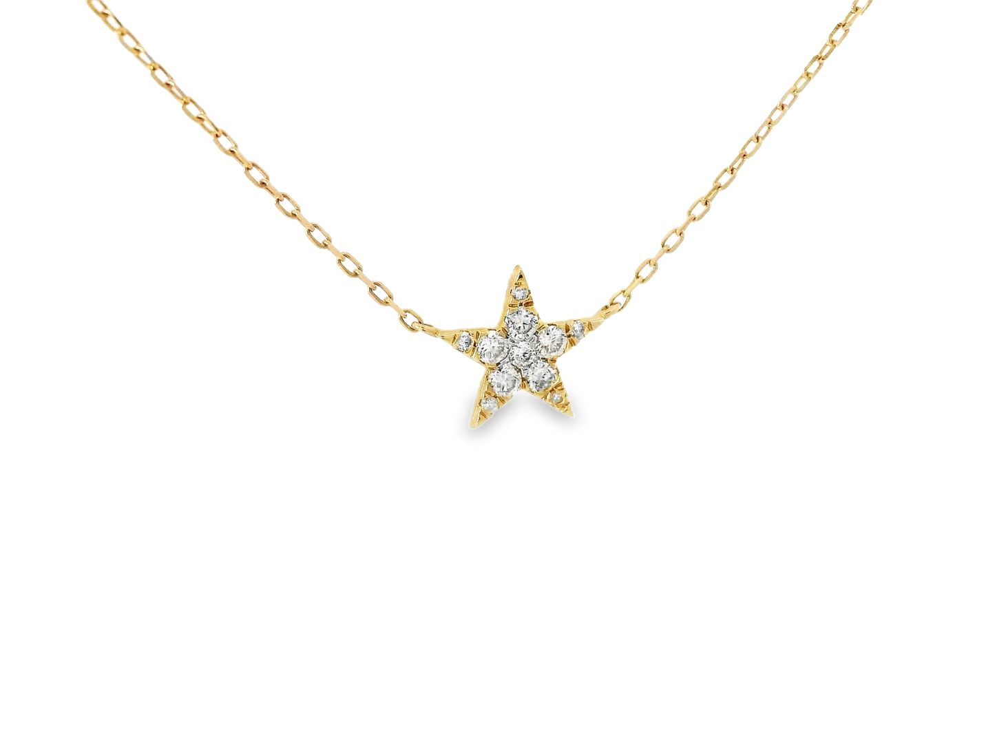 0.05CT Diamond Flower Set Pendant 18K Rose Gold
