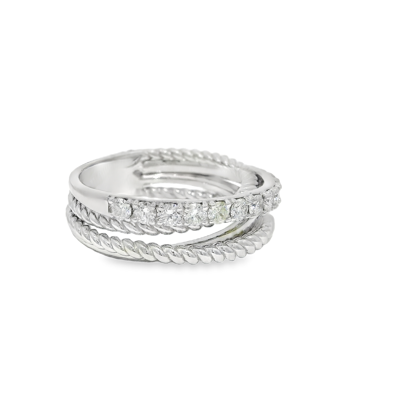 0.59CT Diamond Ring 14K White Gold