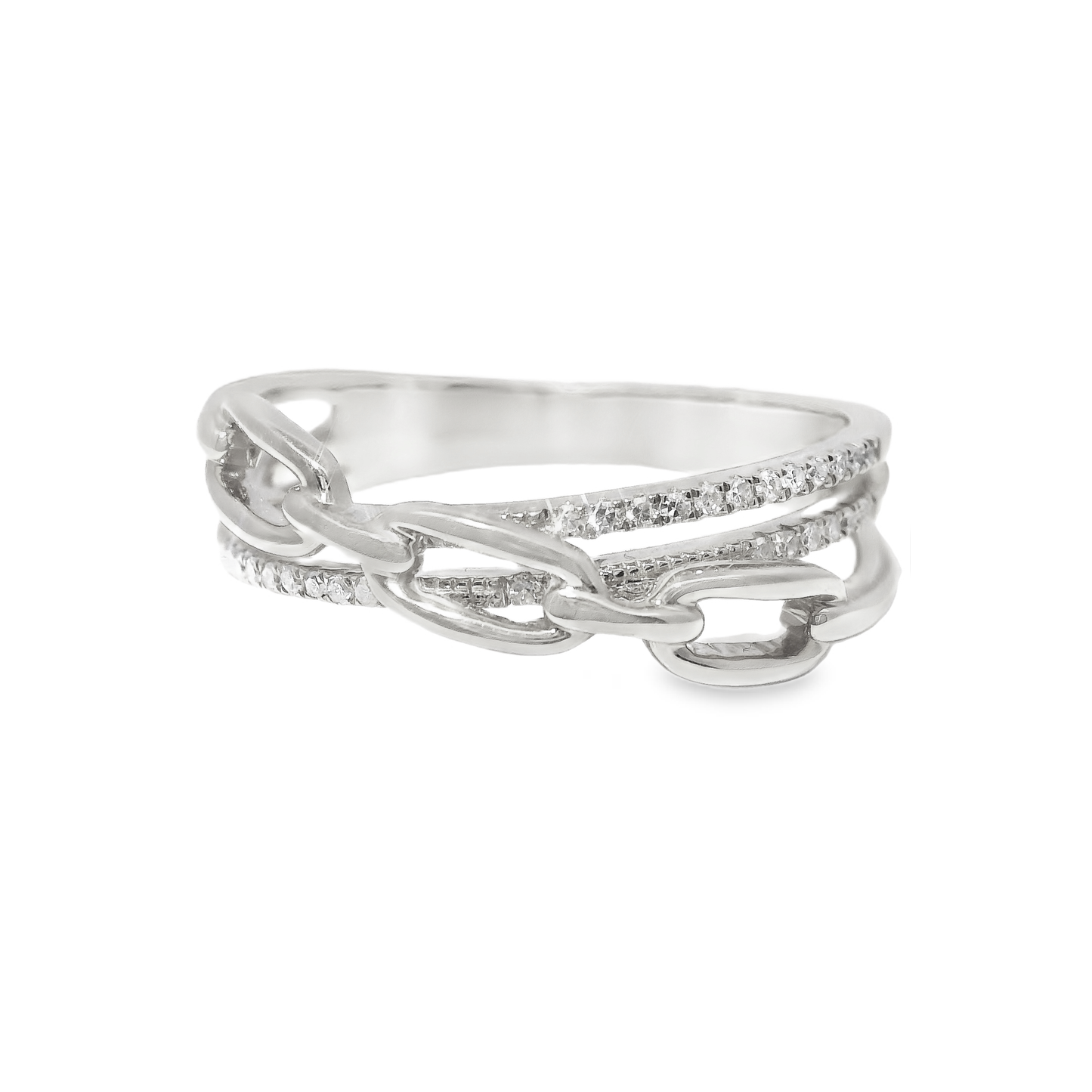 0.11CT Diamond Ring 14k White Gold