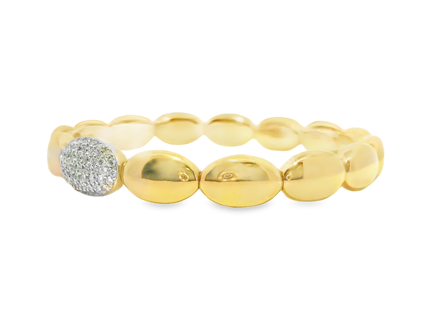 0.65Ct Diamond Bangle 18k Rose Gold