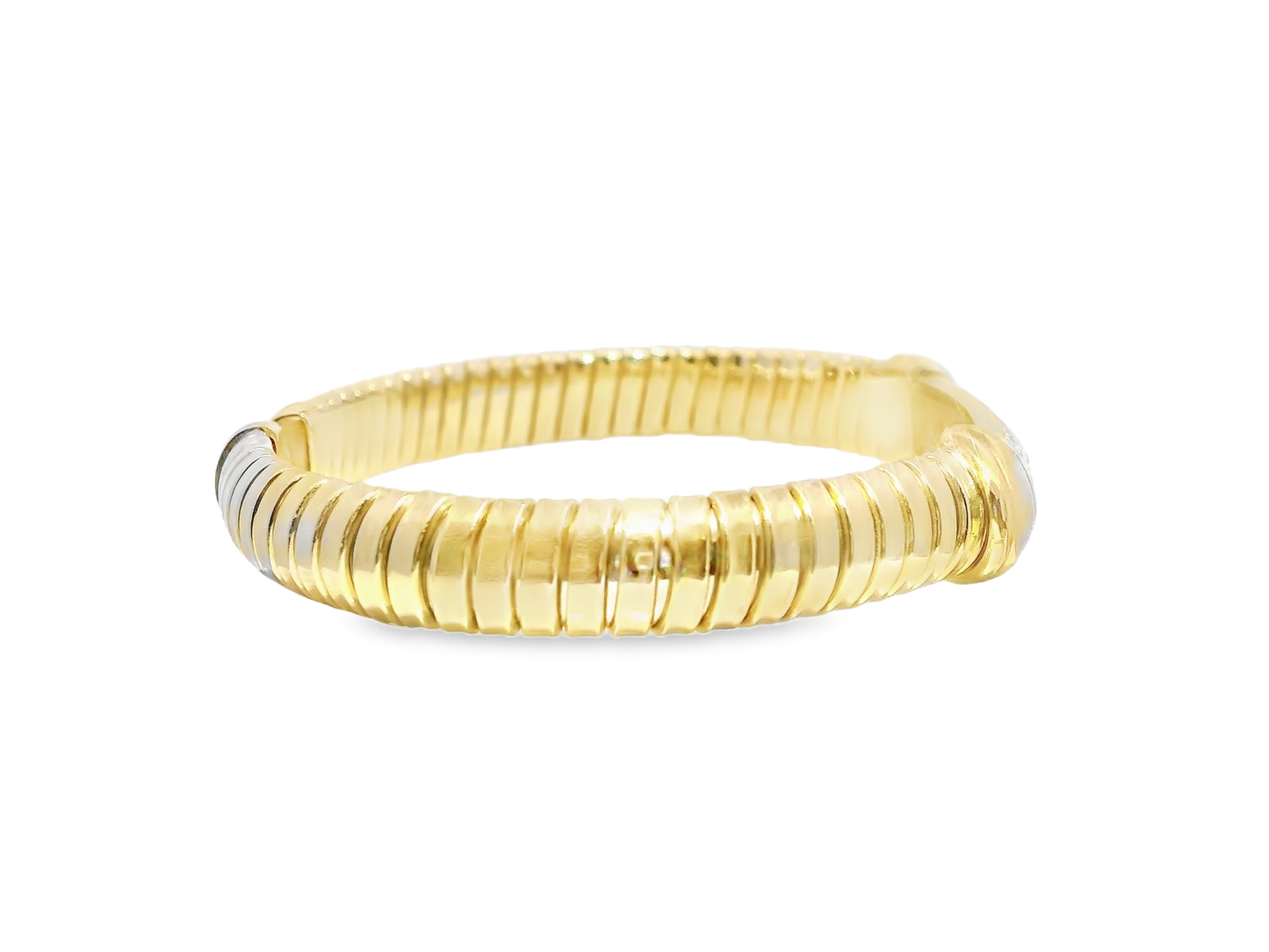1.22CT Diamond Bangle 14k Yellow Gold