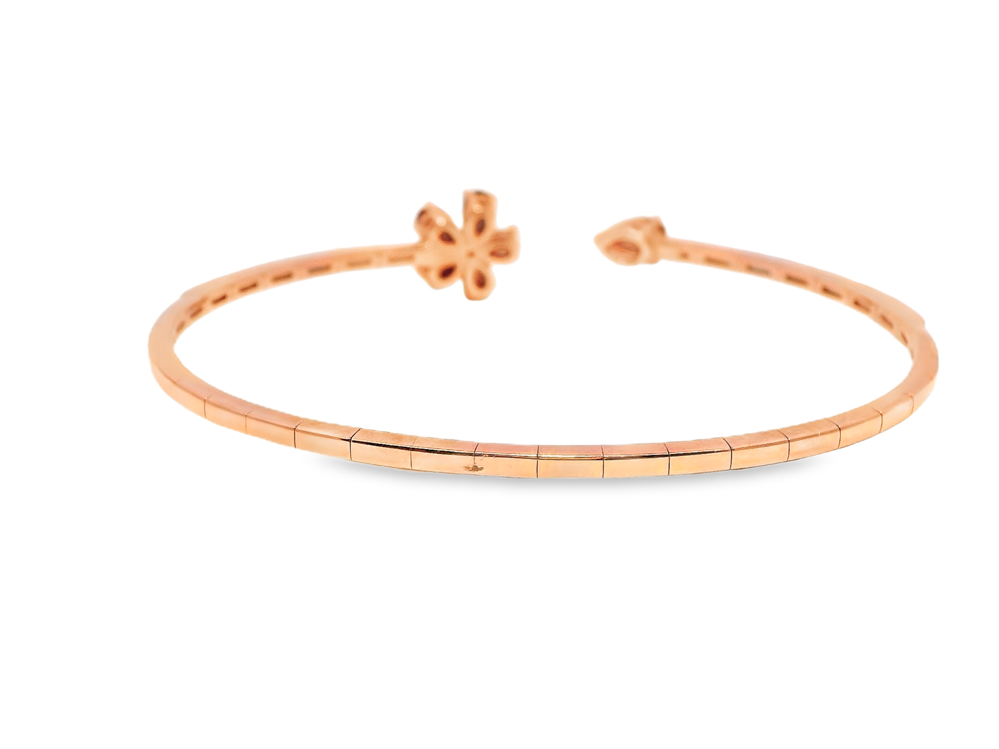 0.37CT Diamond & 1.11CT Black Diamond Bangle 18k Rose Gold