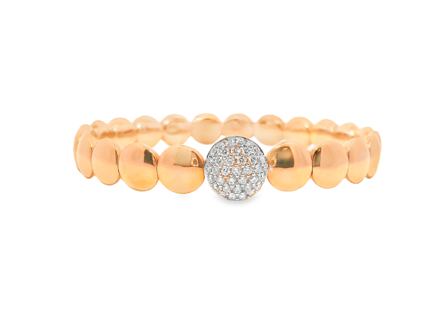 0.45CT Diamond Bangle 18k Rose gold