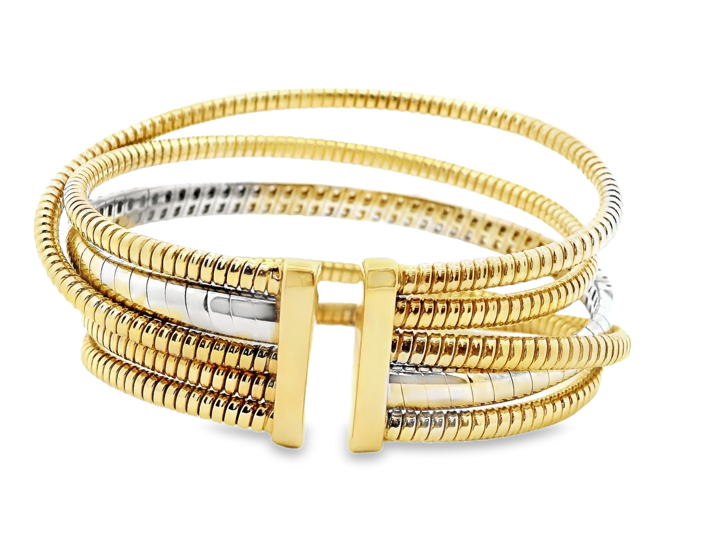2.25CT Diamond Bangle 14k Yellow Gold