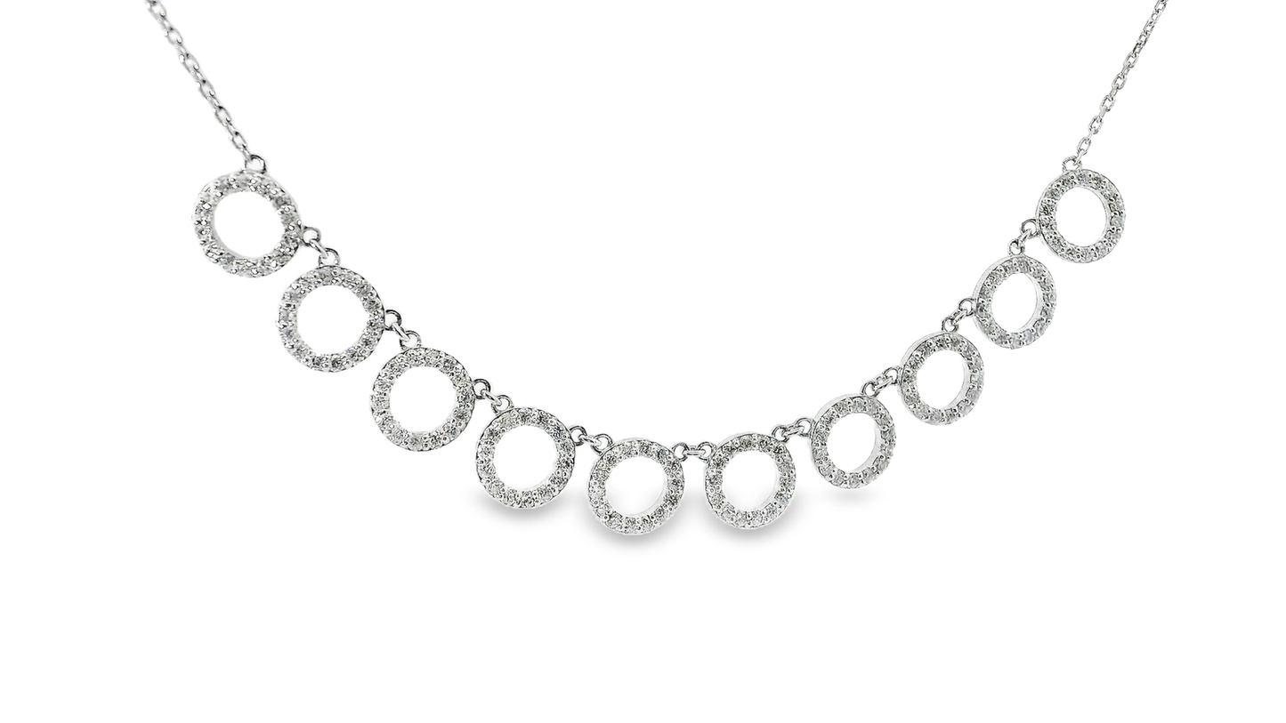 1.18CT Diamond Pendant 14k White Gold