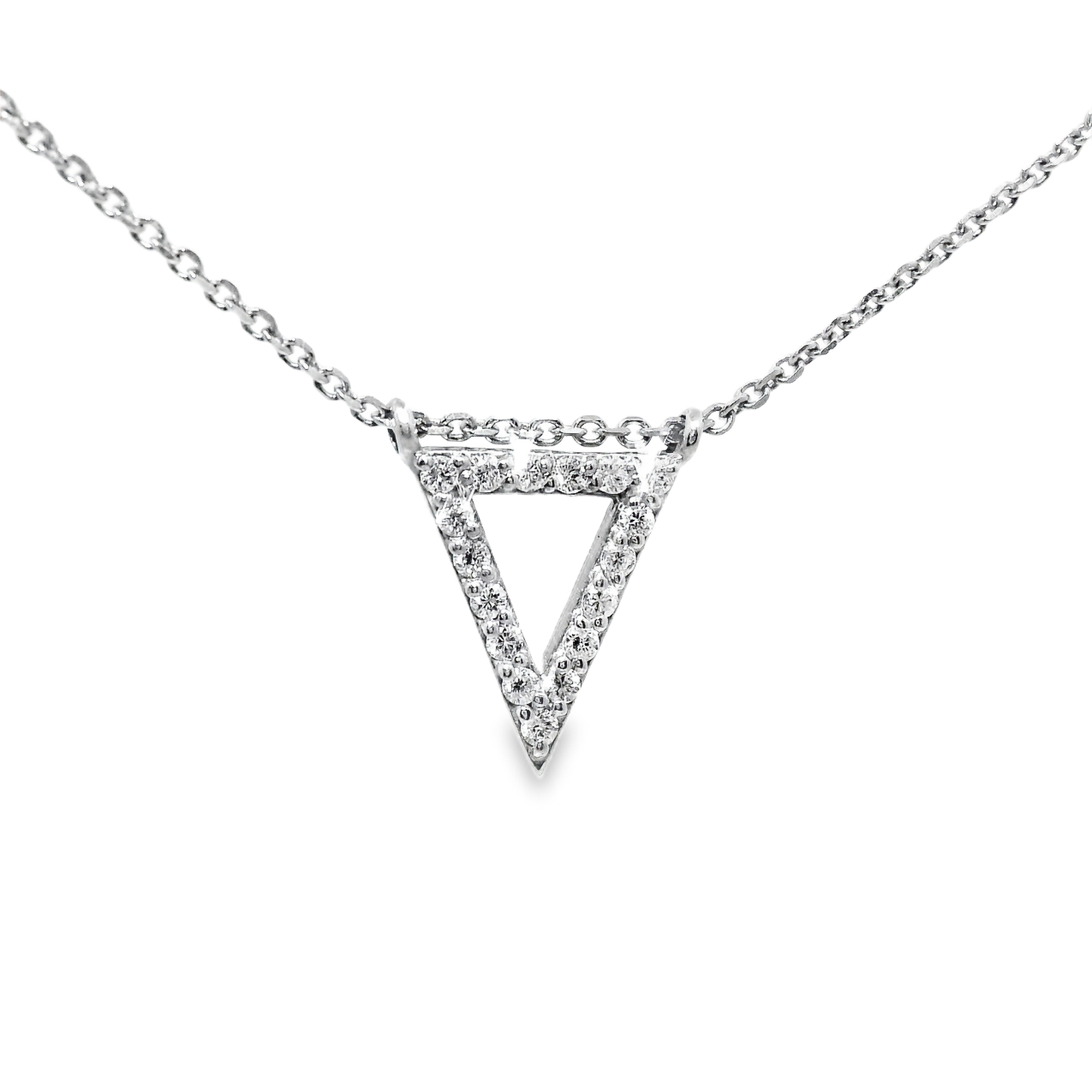 0.16CT Diamond Pendant 14k White Gold