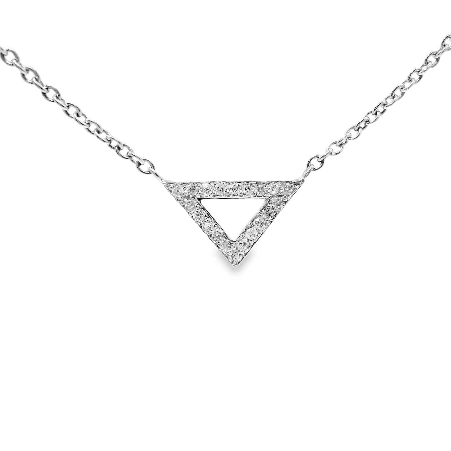0.15CT Diamond Pendant 14k White Gold