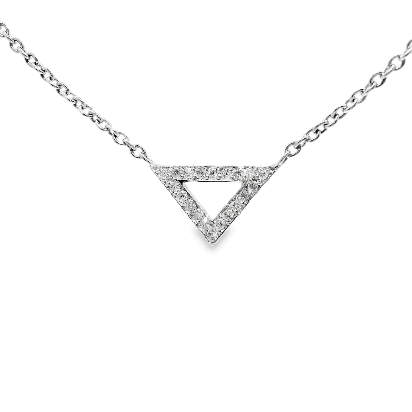 0.15CT Diamond Pendant 14k White Gold