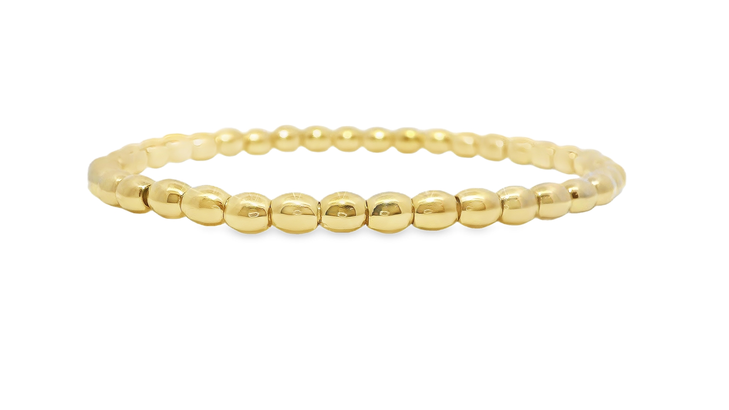 Plain Stretch Bangle 14k Yellow Gold