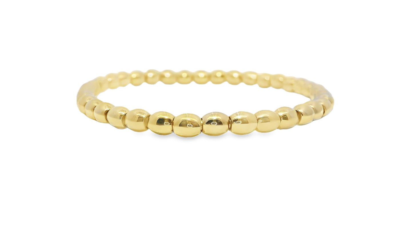 Plain Stretch Bangle 14k Yellow Gold
