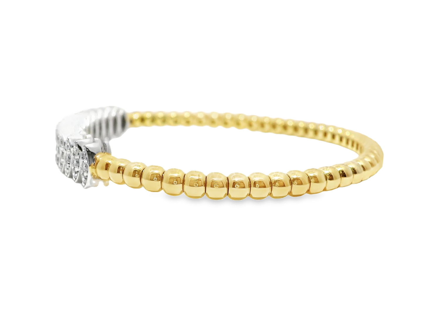 0.88CT Diamond Bangle 14k Yellow Gold