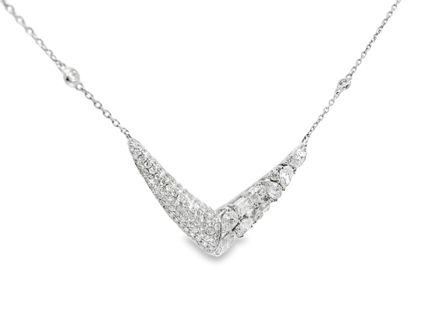 2.50CT Diamond Pendant 18k White Gold