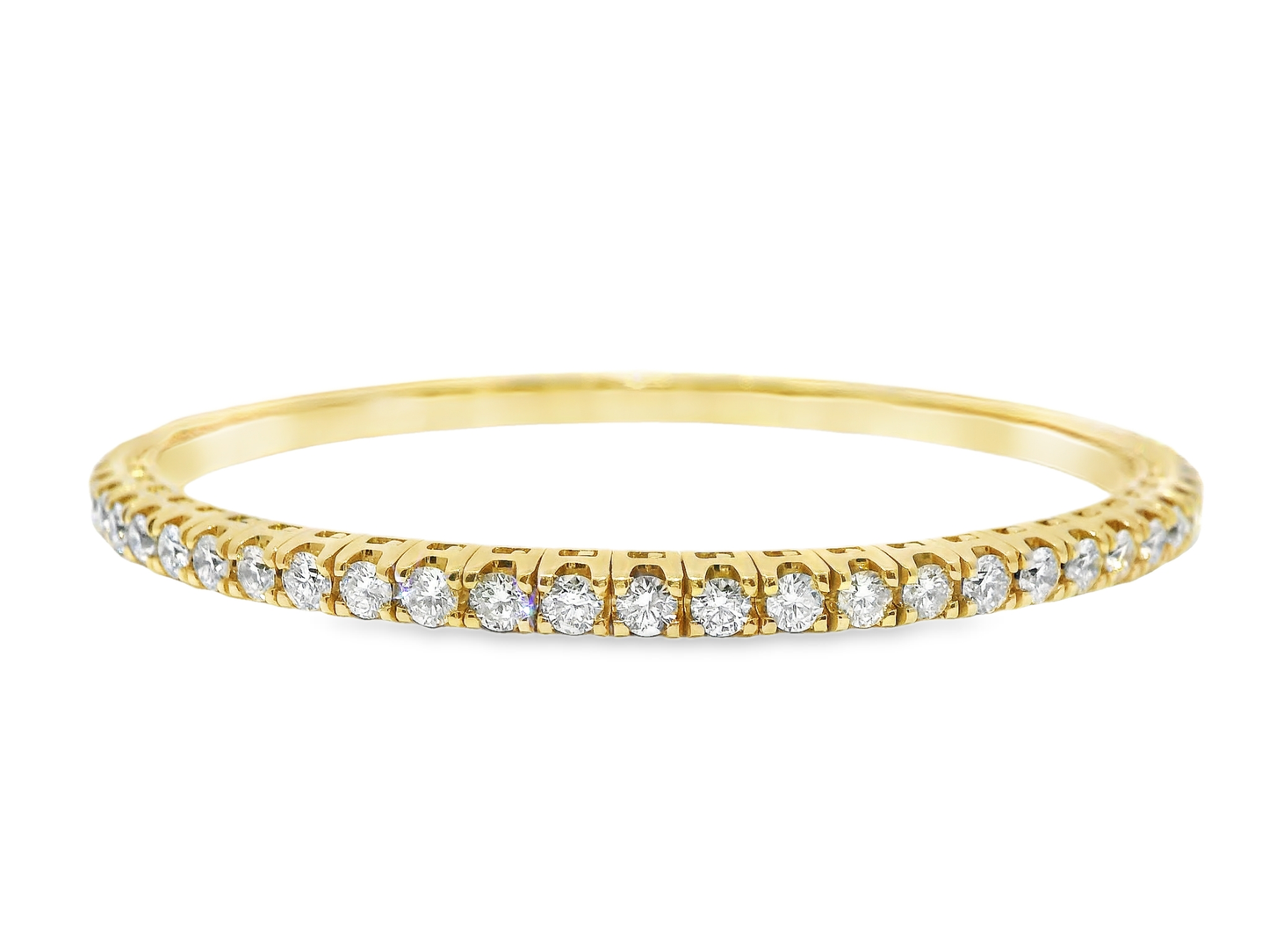 3.90 Ct diamond Bangle 18k Yellow Gold
