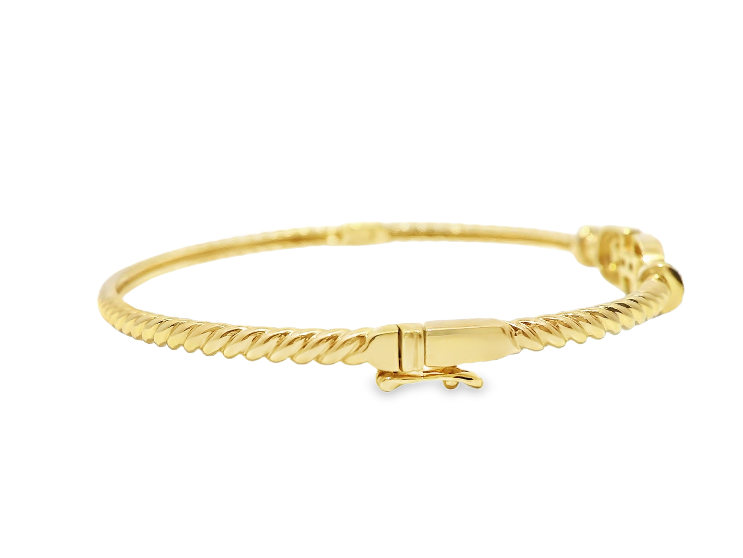 0.26Ct diamond Bangle 14k Yellow Gold