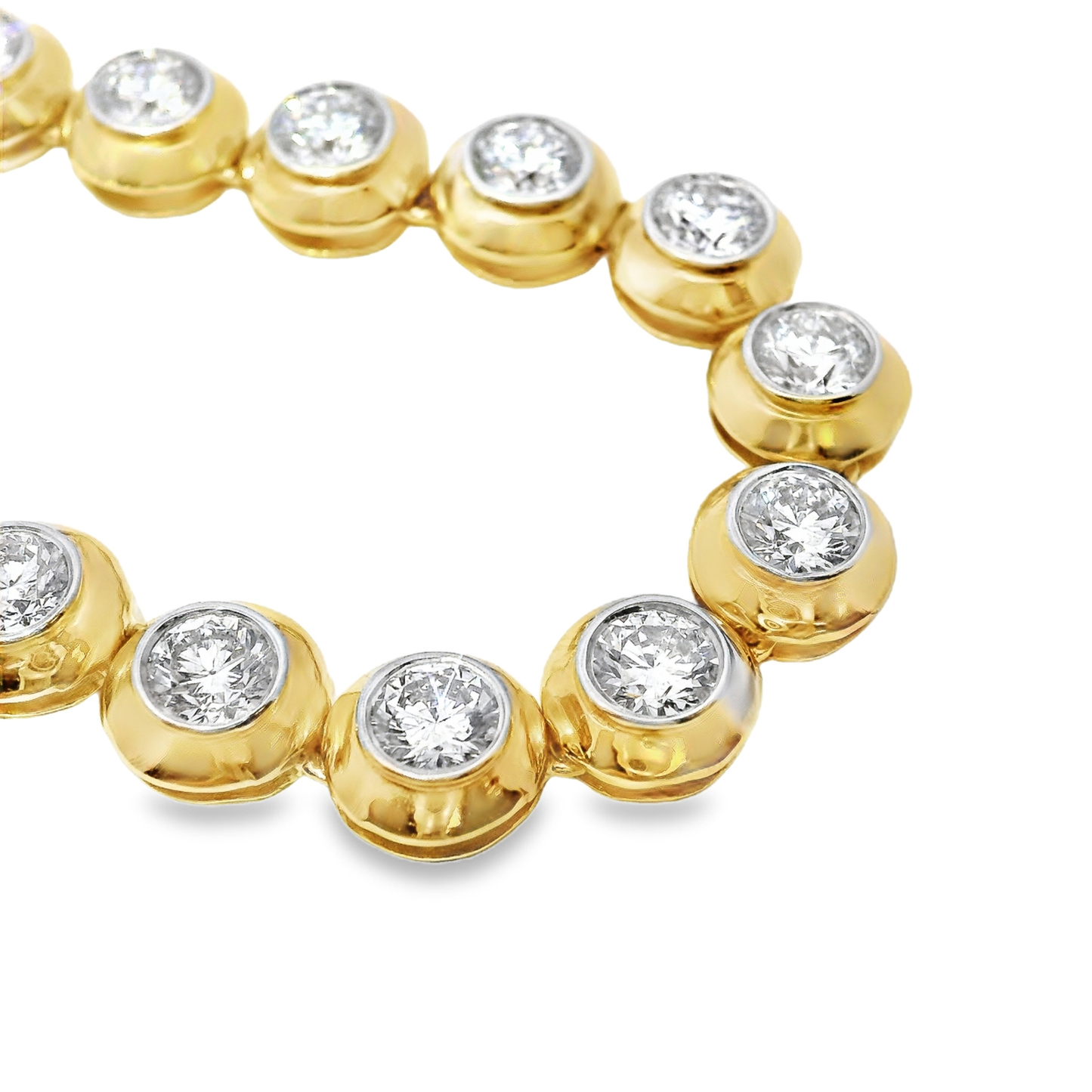 13.42Ct Lab Diamond Necklace 14k Yellow Gold