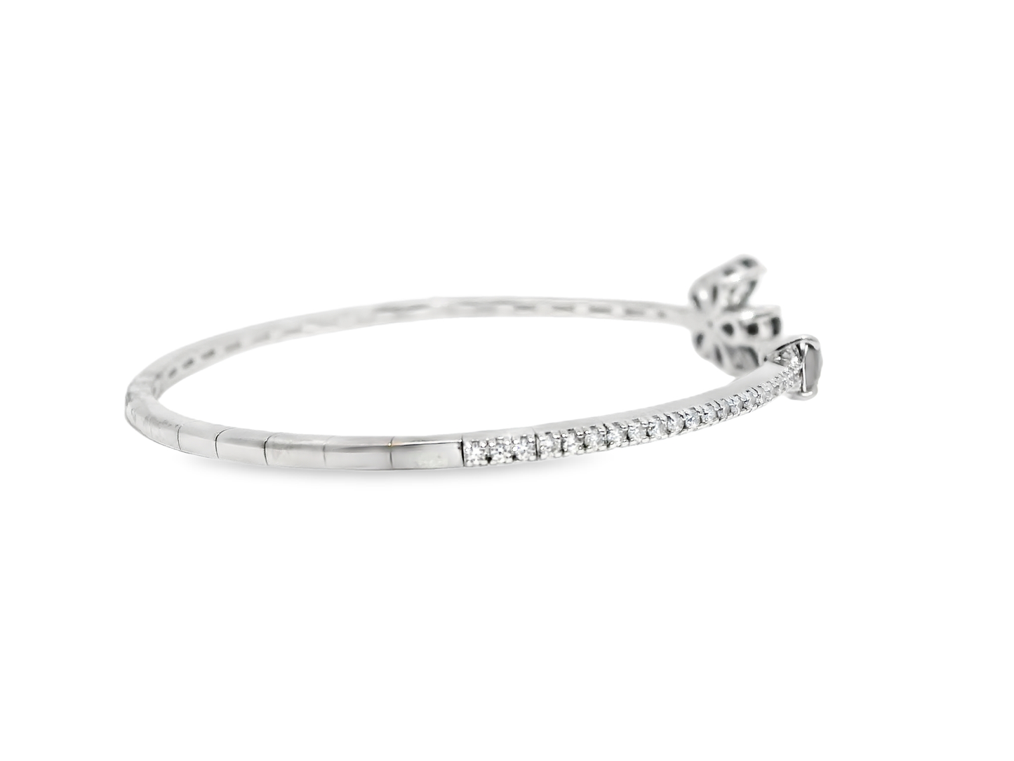 0.37CT Diamond 1.11Ct Black Diamond 18k White Gold