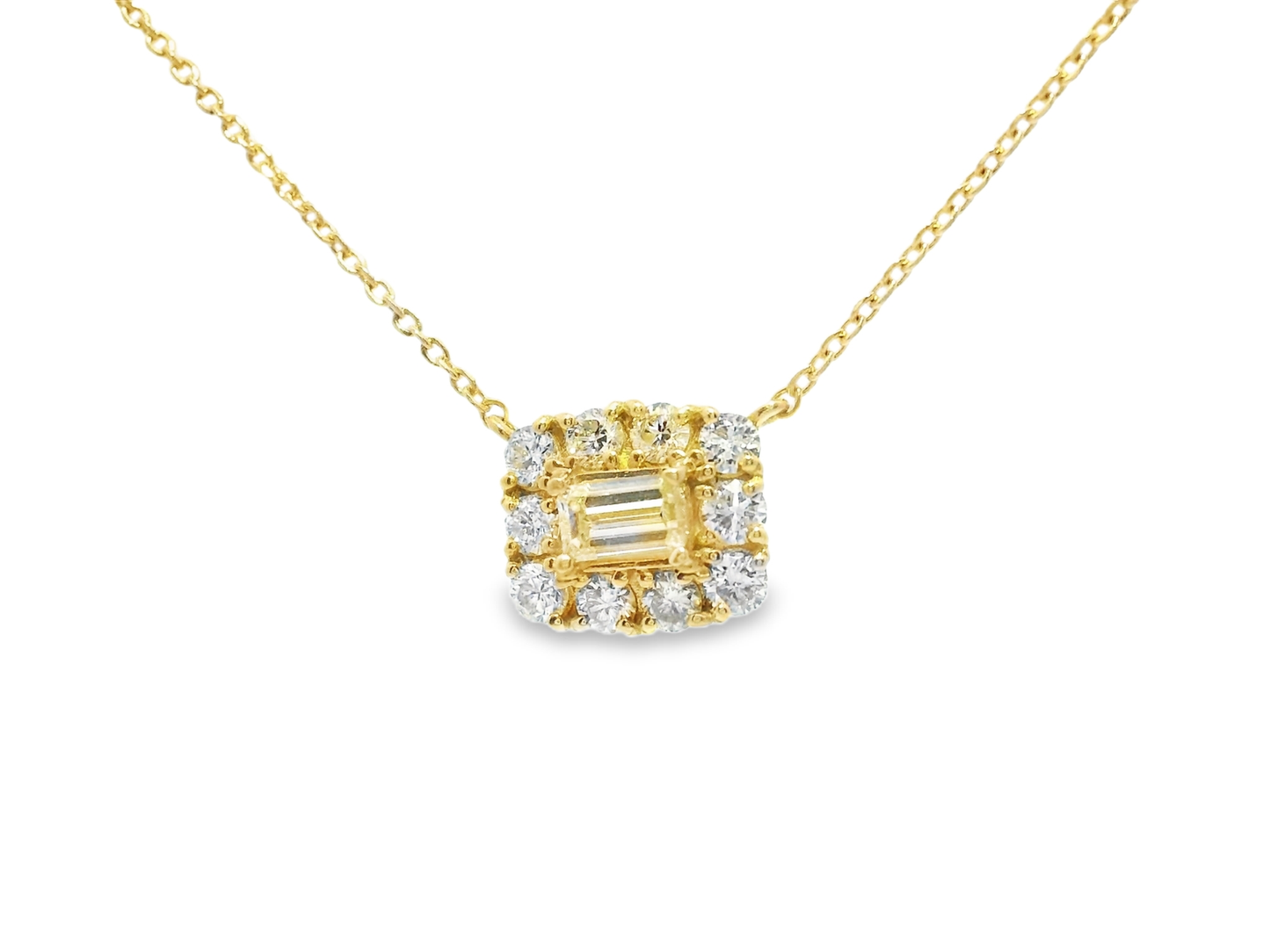 0.50CT Diamond Pendant 18k Yellow Gold