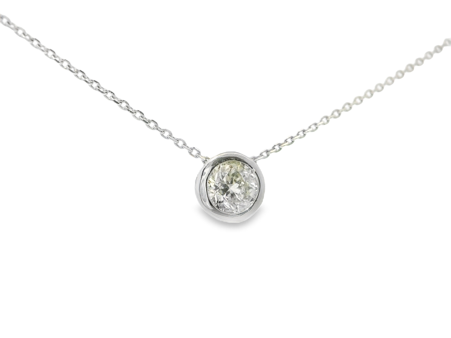 0.50CT Diamond Pendant 18k White Gold