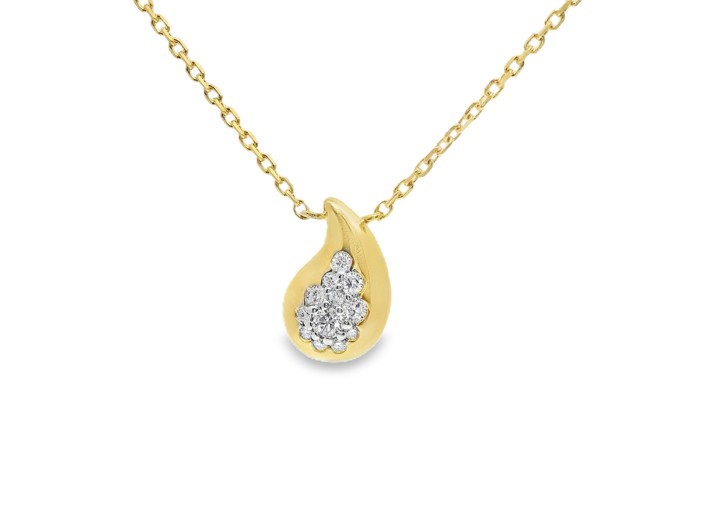 0.16CT Diamond Pendant 14k Yellow Gold