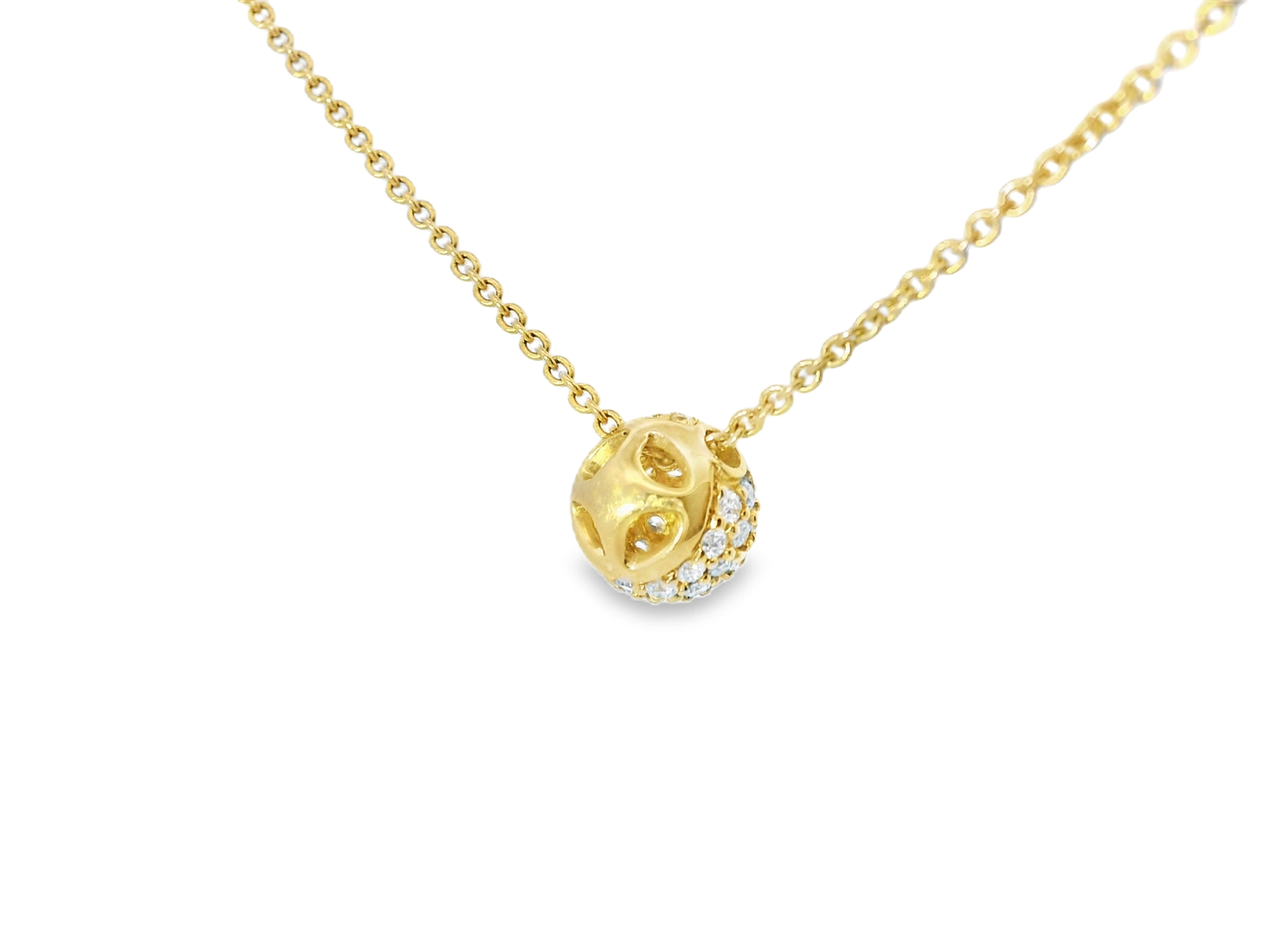 0.29CT Diamond Pendant 14k Yellow Gold