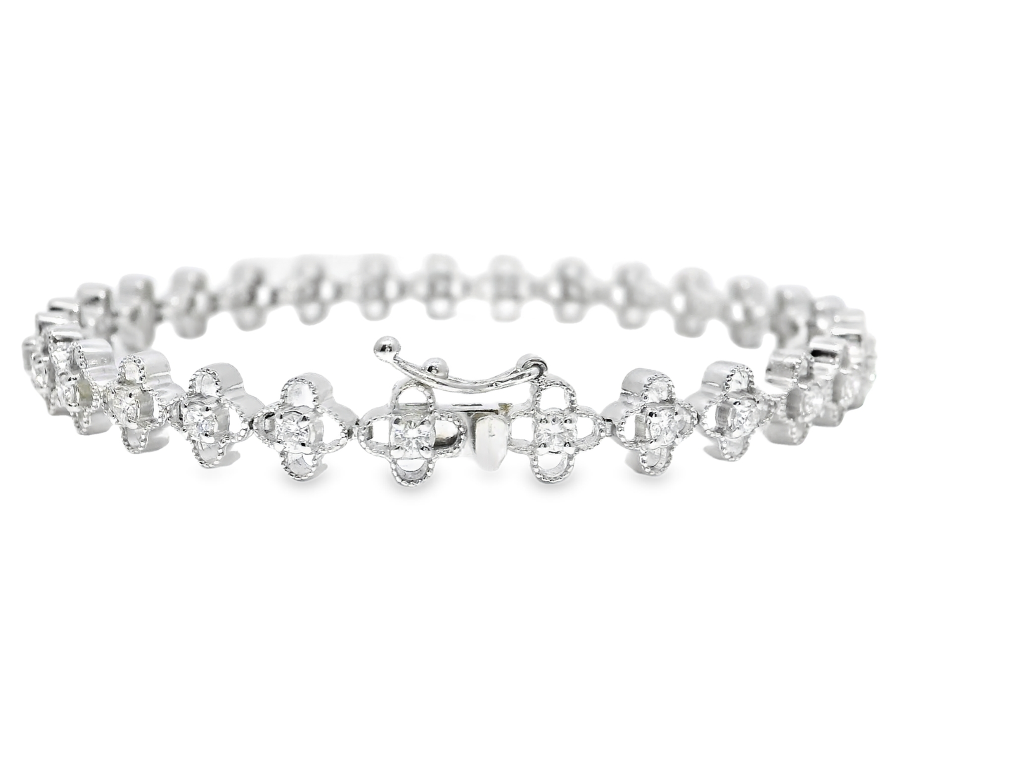 1.06CT Diamond Bracelet 14k White Gold