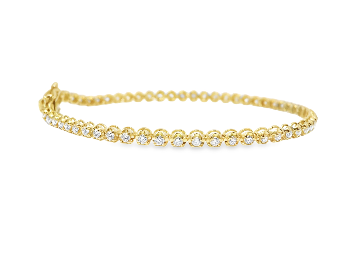 1.32CT Diamond Bracelet 14k Yellow Gold