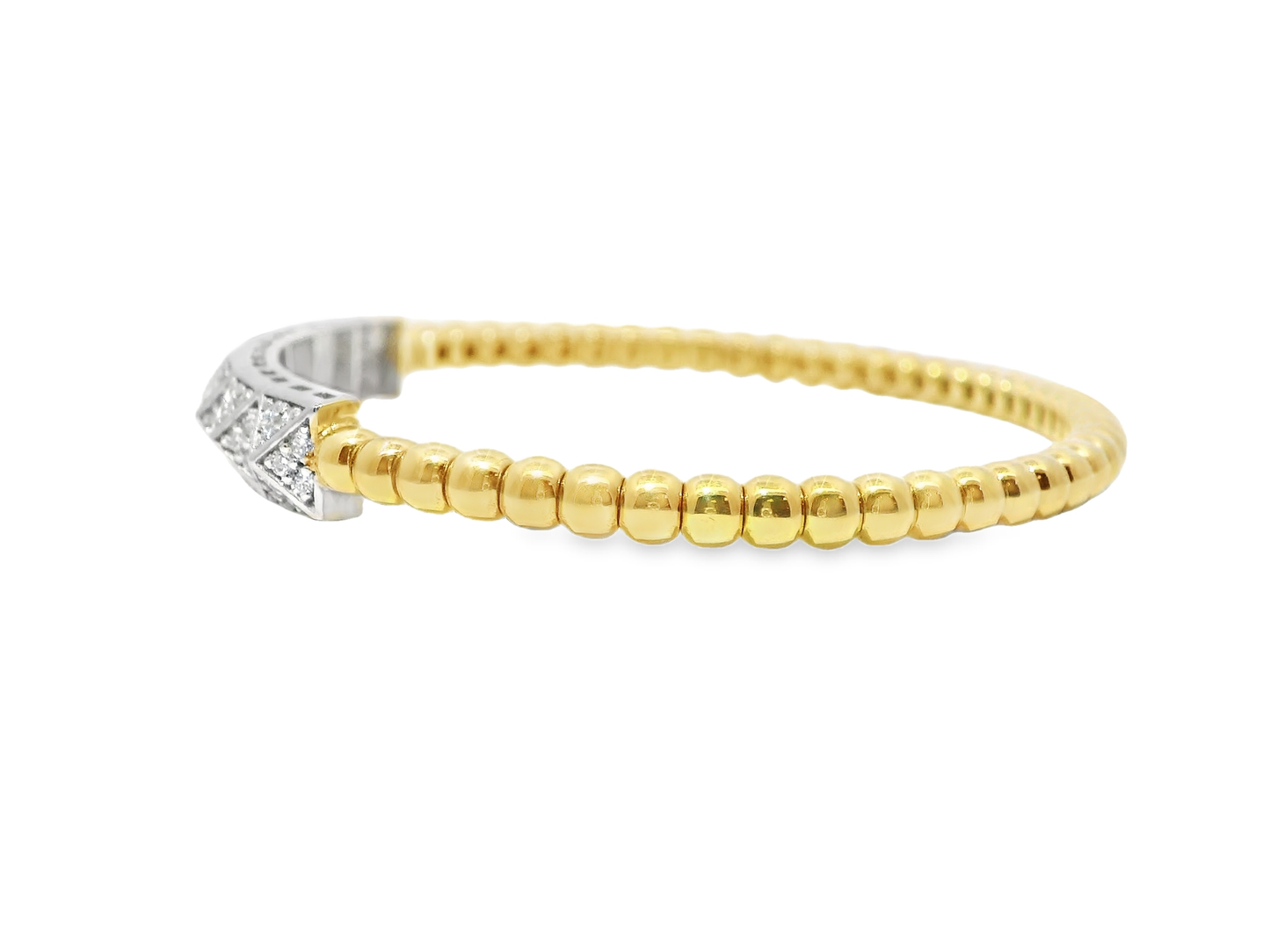 1.01CT Diamond Bangle 14k Yellow Gold