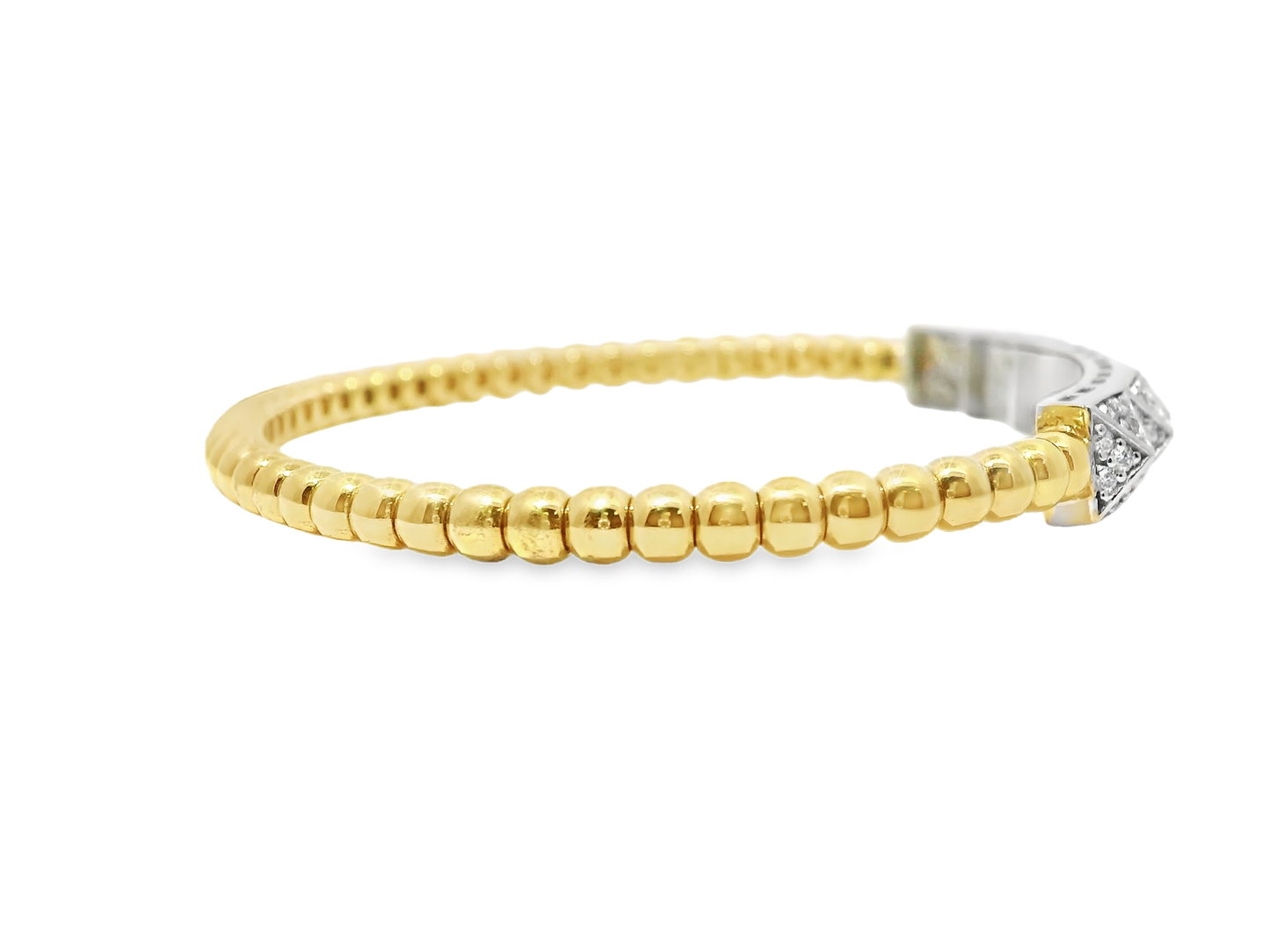1.01CT Diamond Bangle 14k Yellow Gold