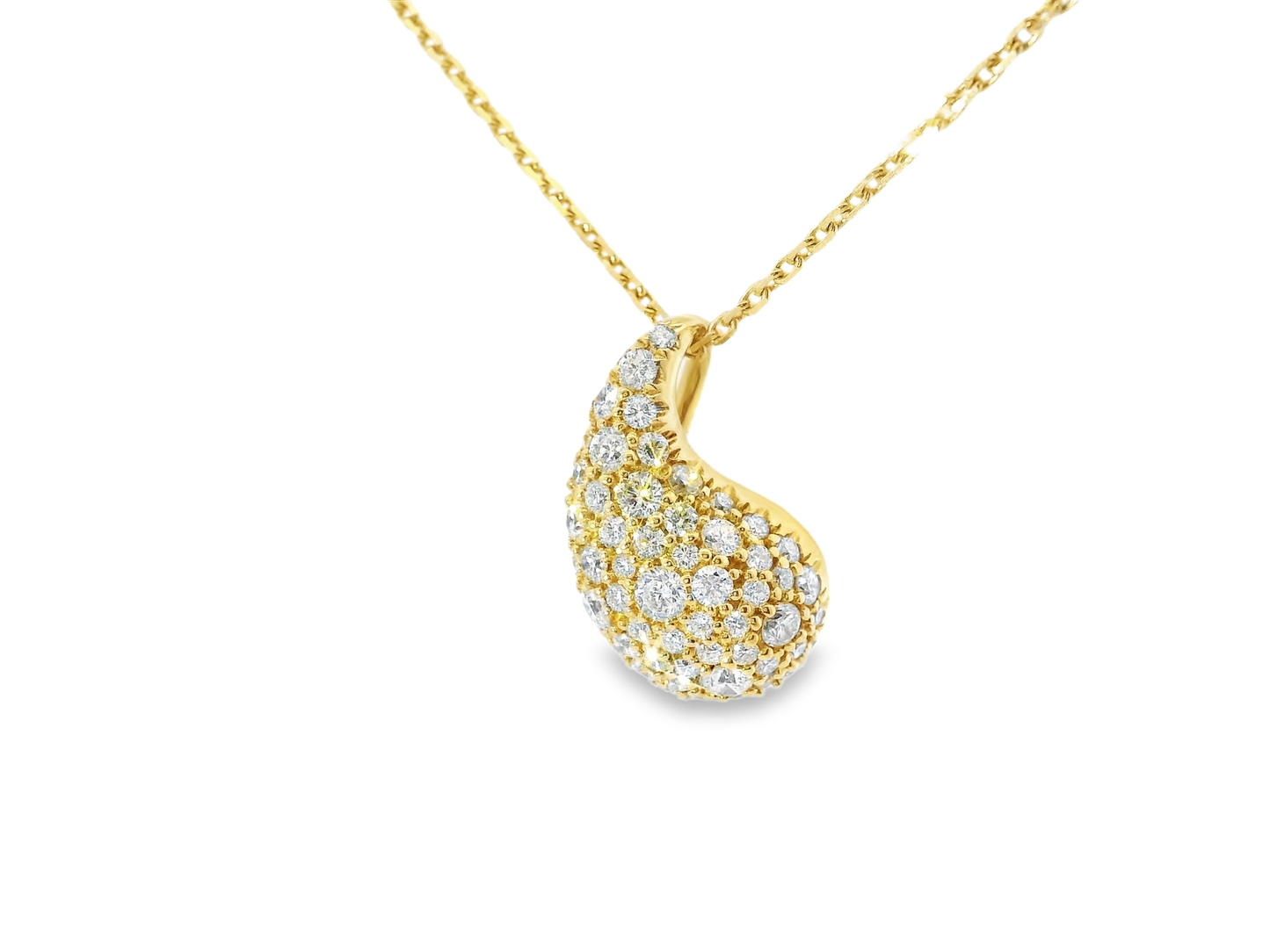 1.13CT Diamond Pendant 14k Yellow Gold