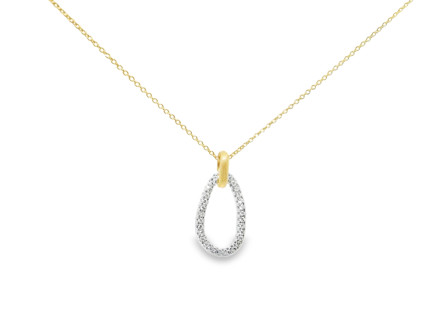 0.20CT Diamond Pendant 14k Yellow Gold