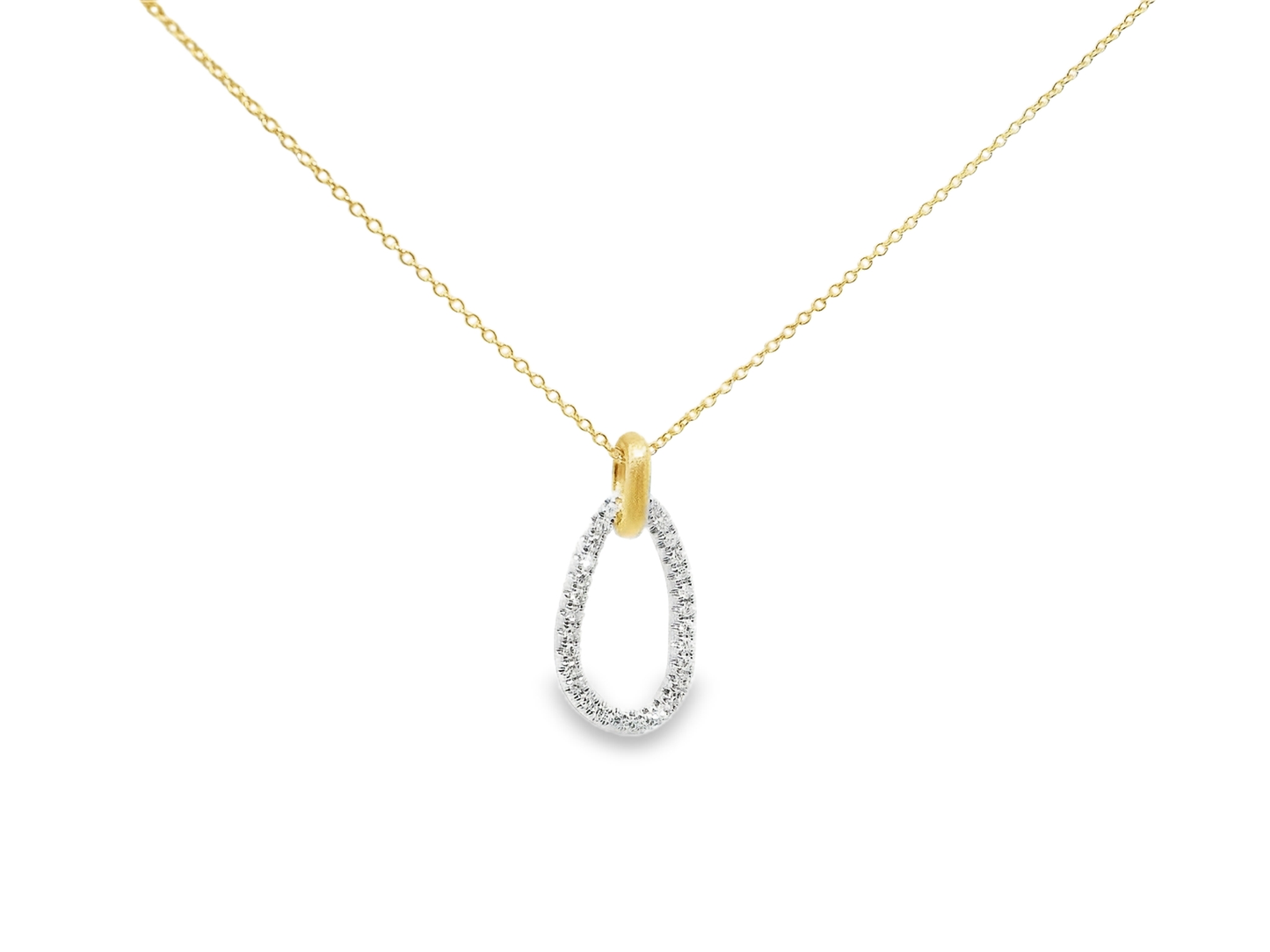 0.20CT Diamond Pendant 14k Yellow Gold