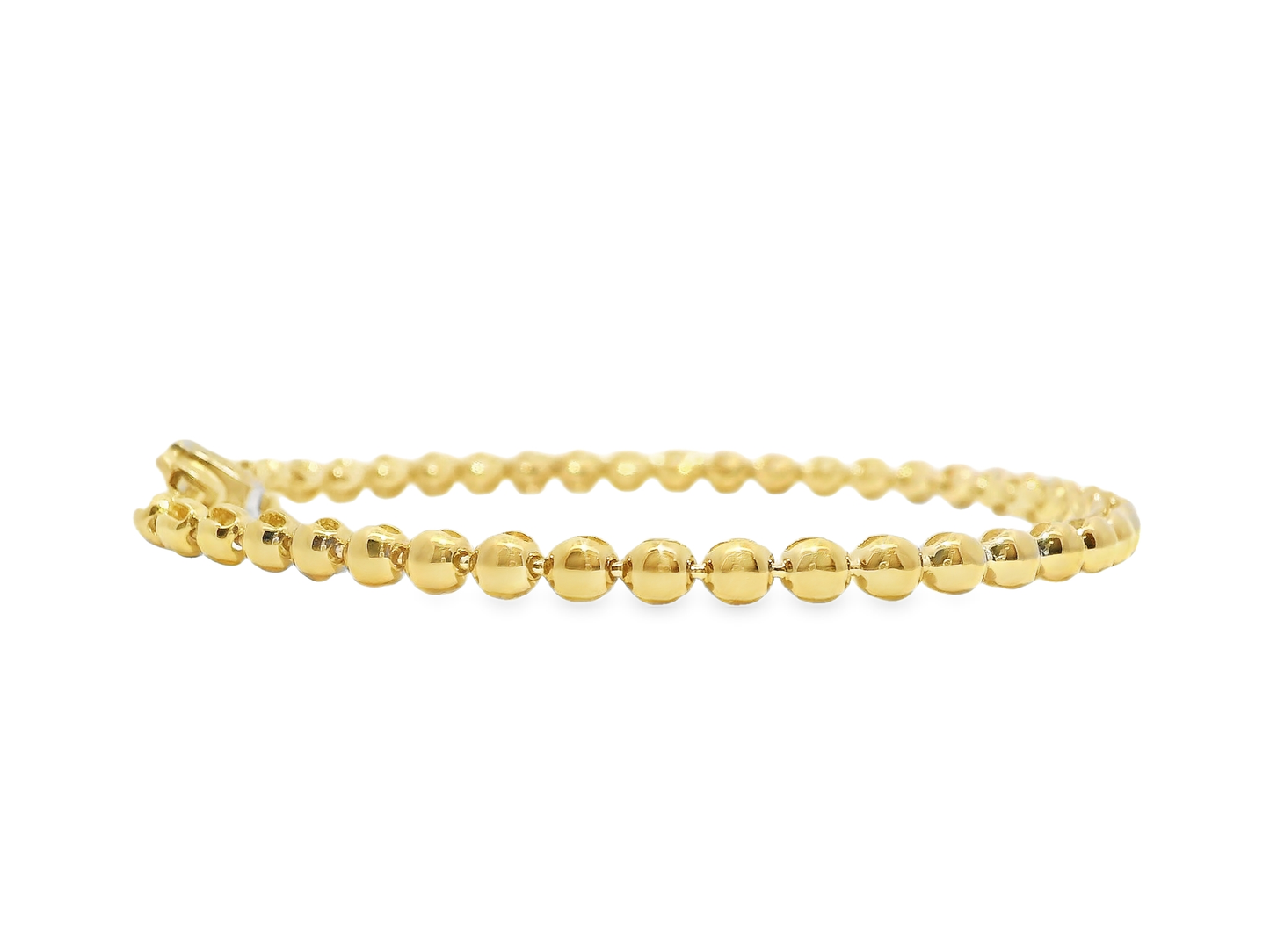 Plain Beaded Bracelet 14k Yellow Gold