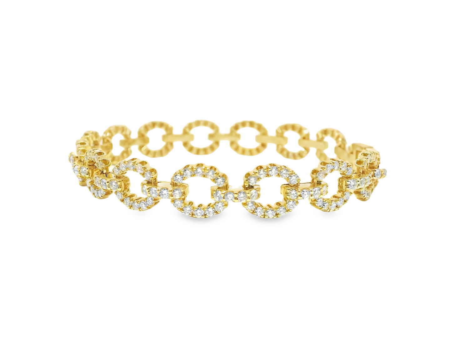 4.33CT Diamond Bracelet 14k Yellow Gold