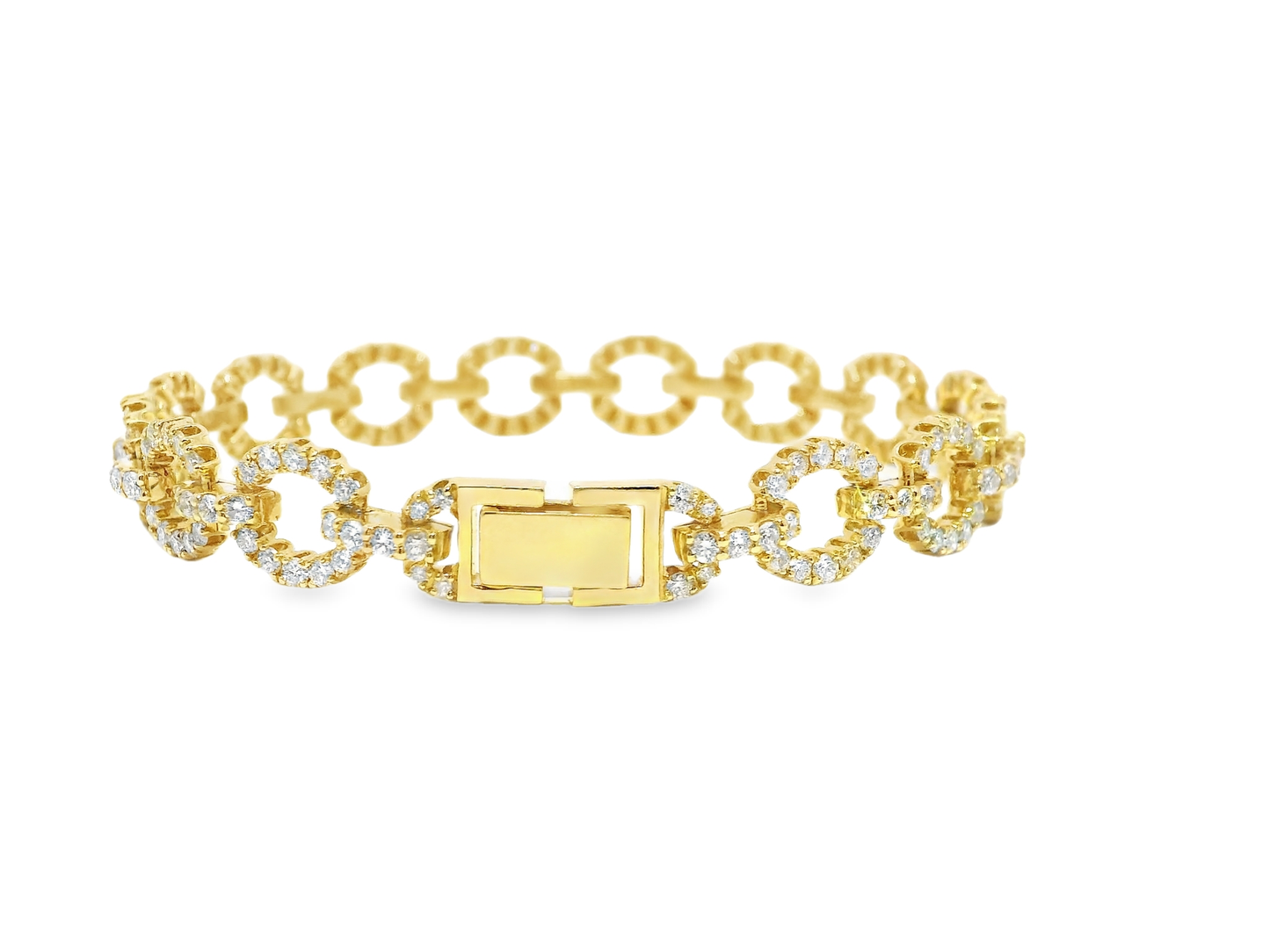 4.33CT Diamond Bracelet 14k Yellow Gold