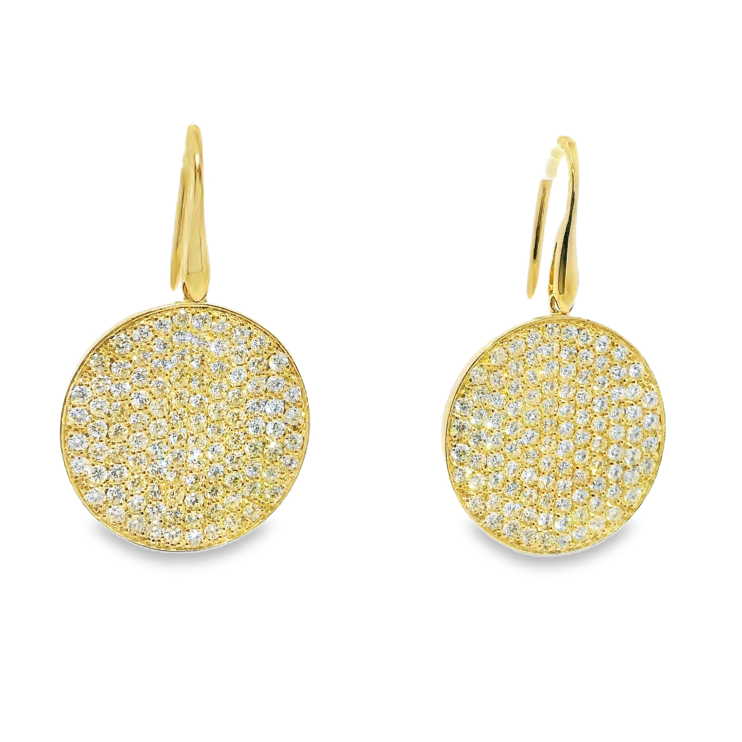 5.21CT Diamond Earring 14k Yellow Gold