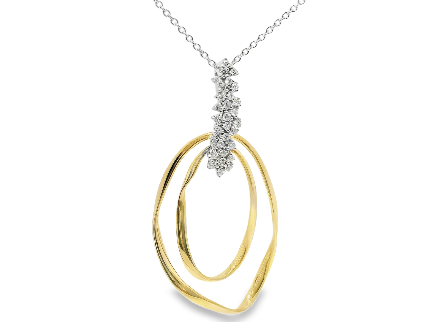 0.39CT Diamond Fashion Pendant 14k Yellow Gold