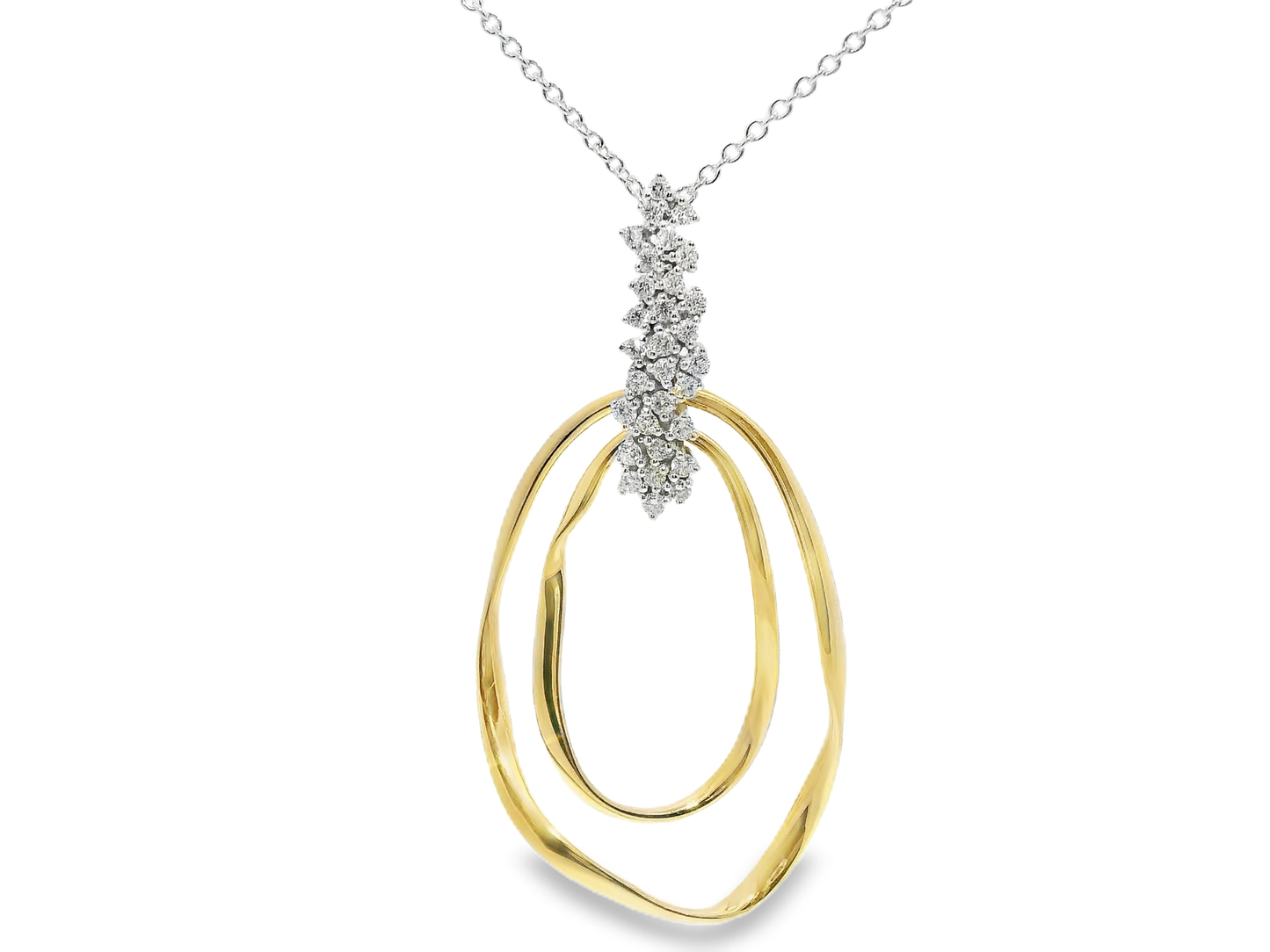 0.39CT Diamond Fashion Pendant 14k Yellow Gold