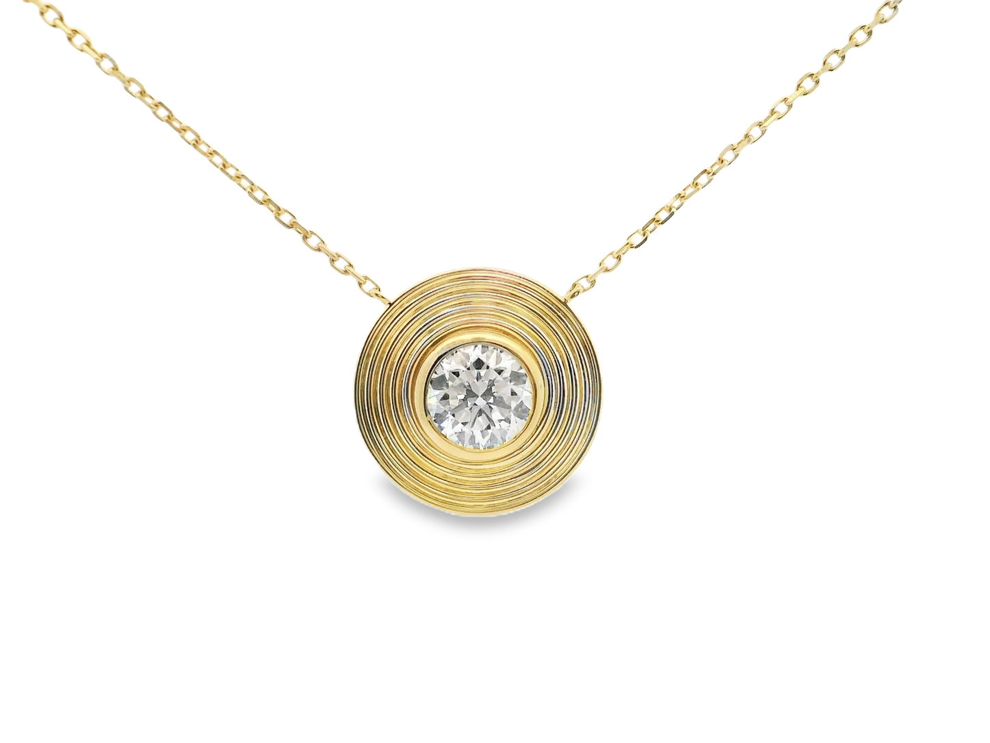 1.05CT Diamond Pendant 14k Yellow Gold