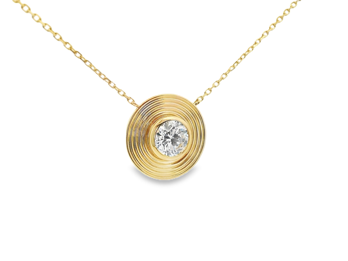 1.05CT Diamond Pendant 14k Yellow Gold