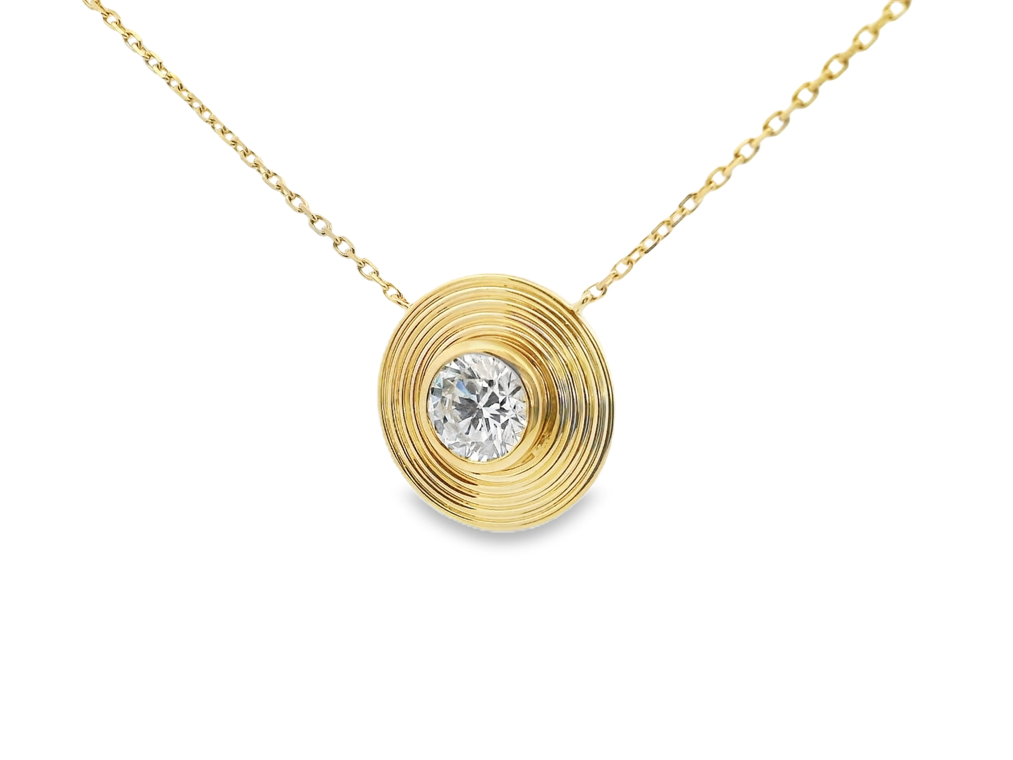 1.05CT Diamond Pendant 14k Yellow Gold