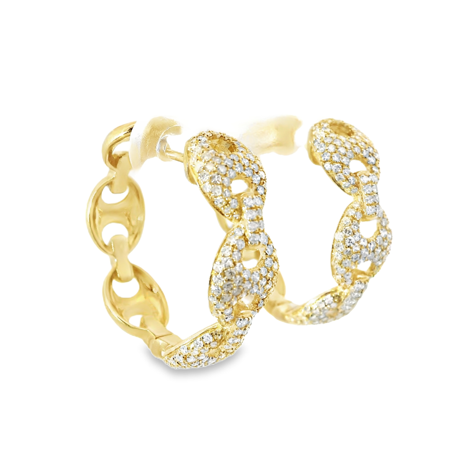 1.10CT Diamond 14k Yellow Gold Earring