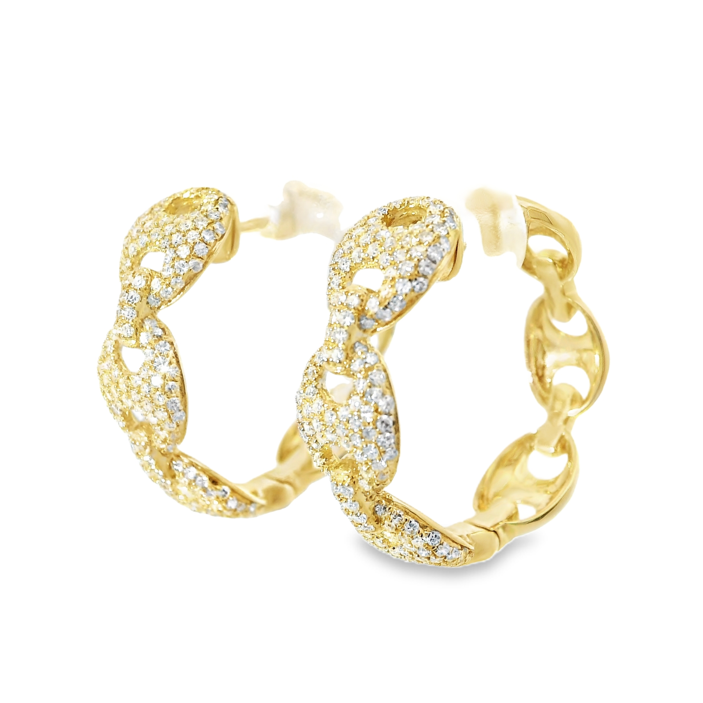 1.10CT Diamond 14k Yellow Gold Earring