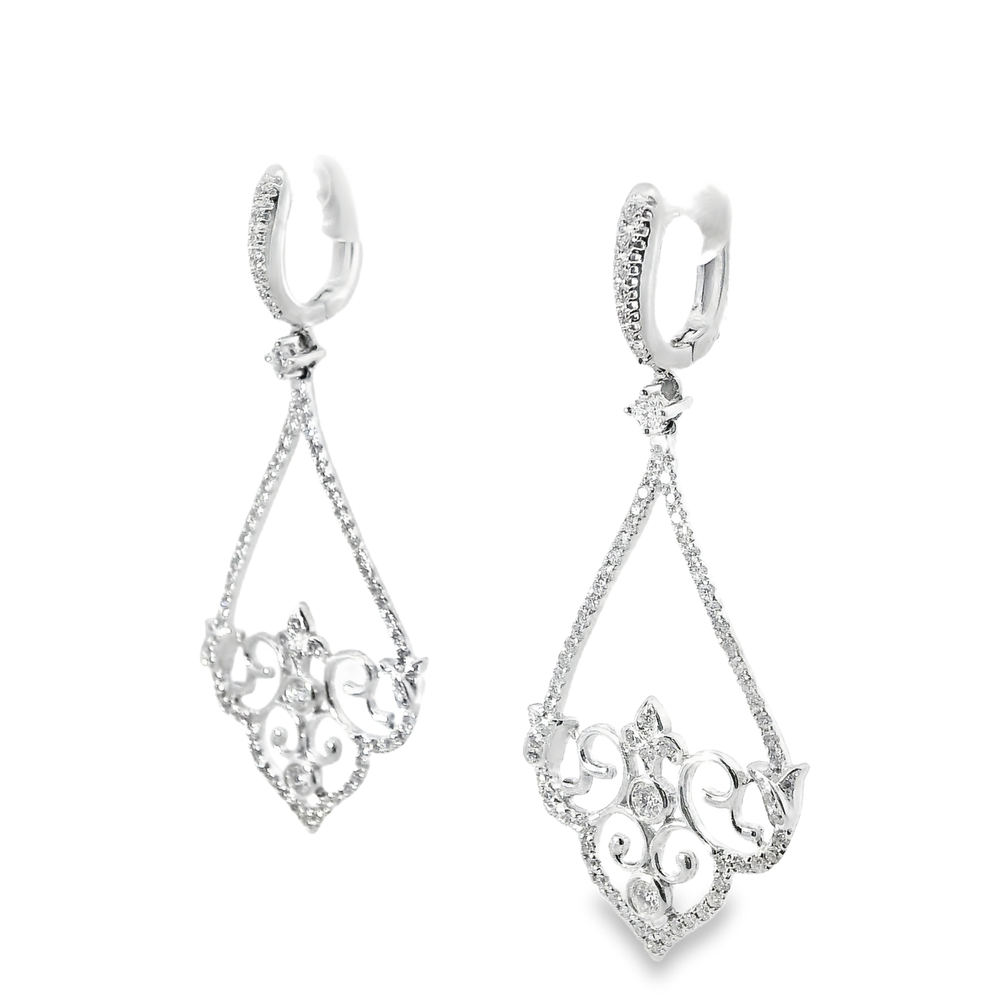 1.53CT Diamond 18k White Gold Earring
