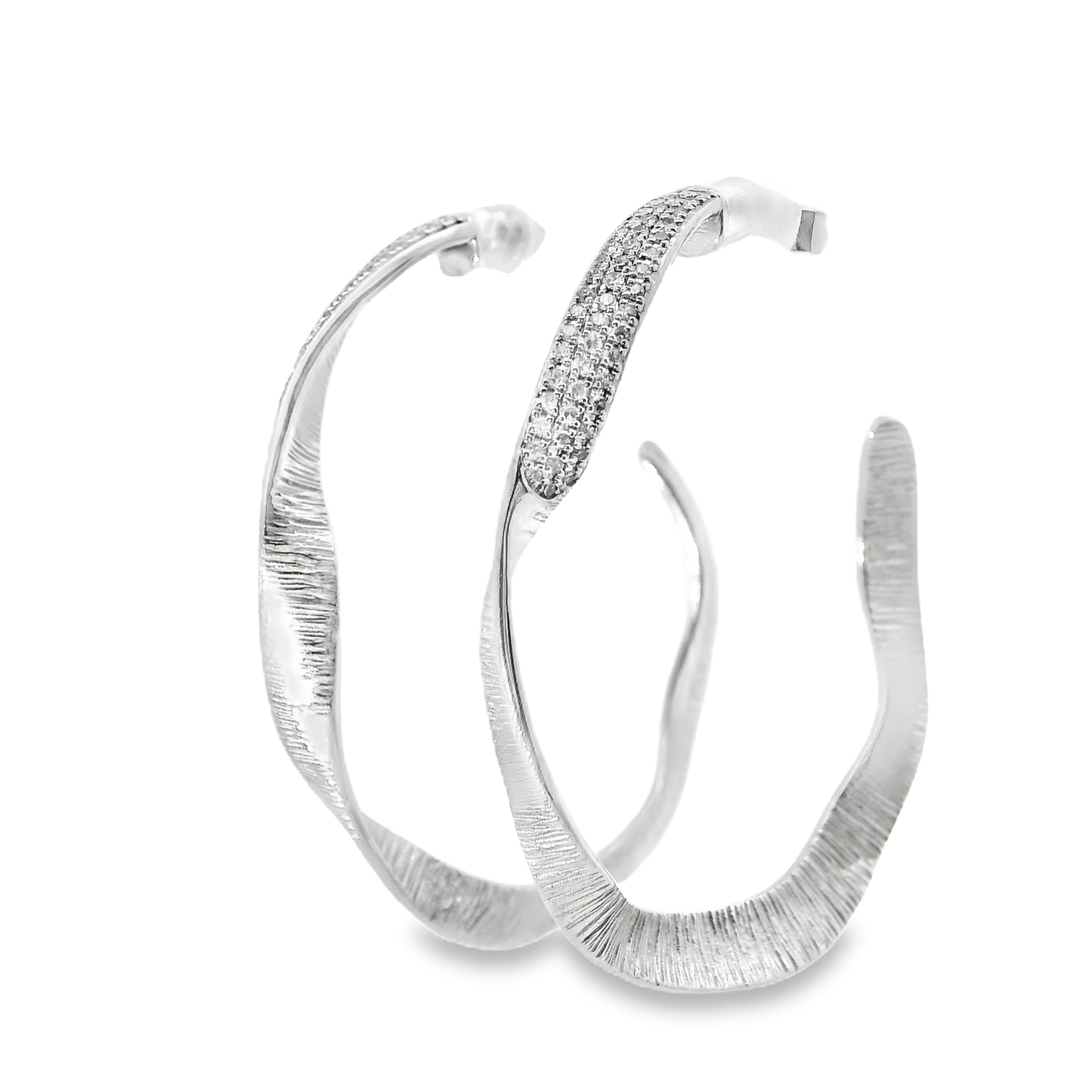 0.29CT Diamond 14k White Gold Earring