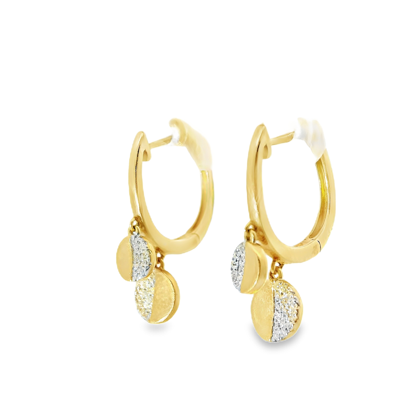 0.16CT Diamond 14k Yellow Gold Earring