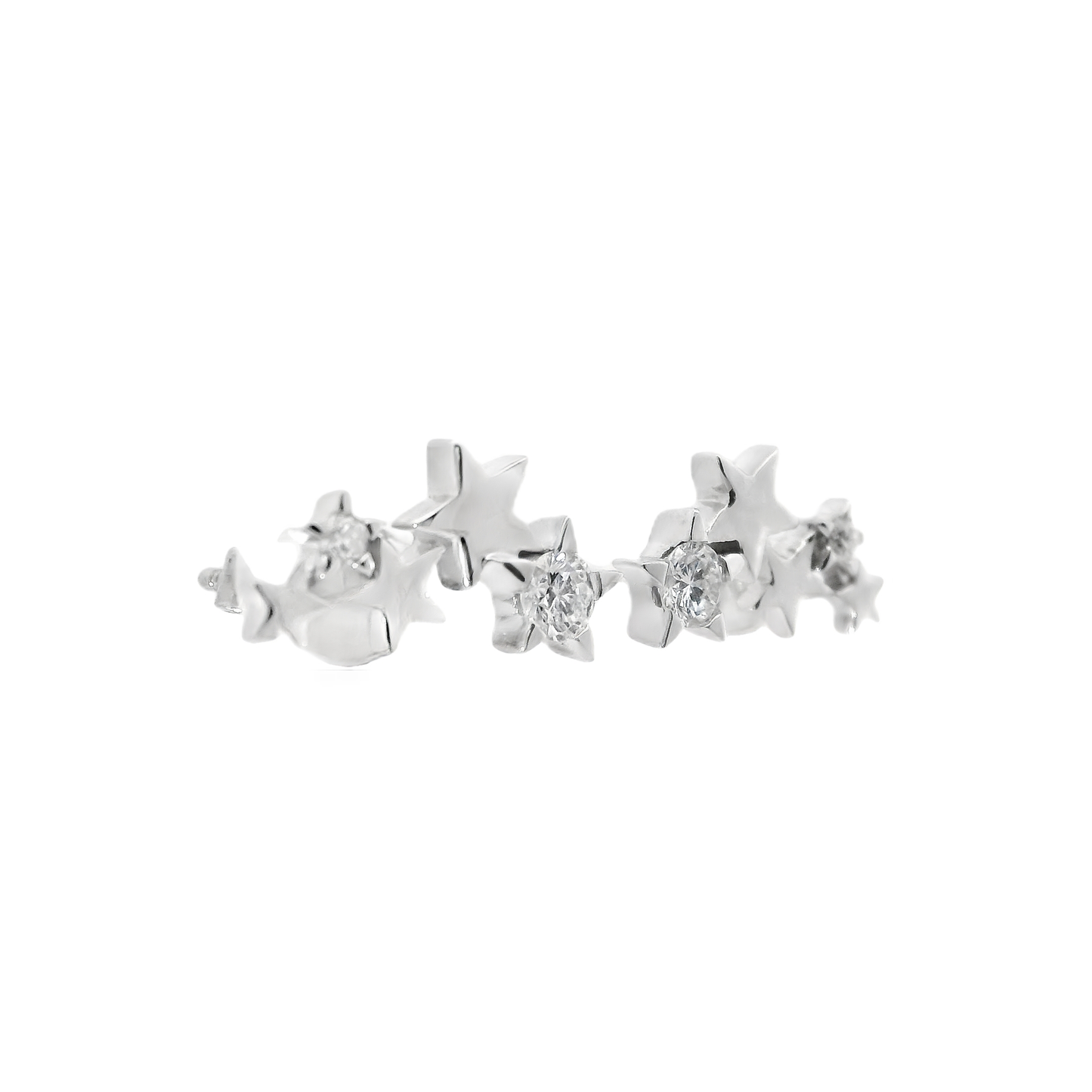 0.21CT Diamond 14k White Gold Earring