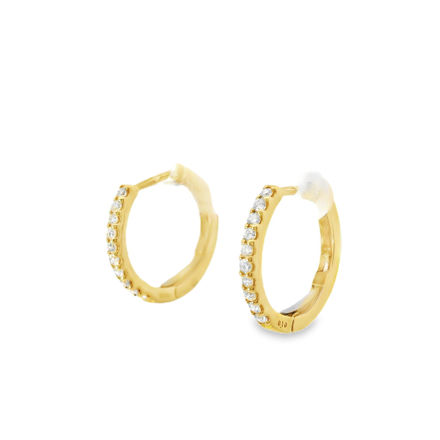 0.20CT Diamond 18k Yellow Gold Earring