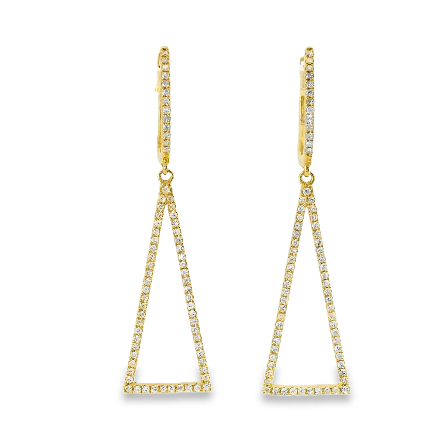 0.42CT Diamond 14k Yellow Gold Earring