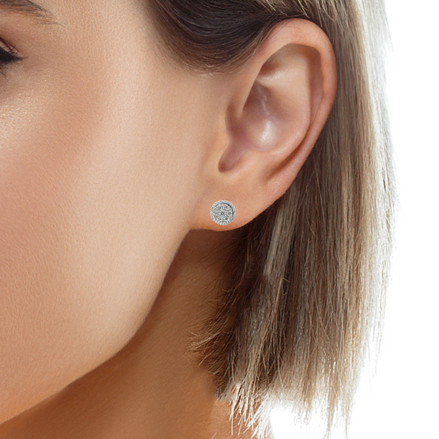 2.18ct Diamond 14k White Gold Earring