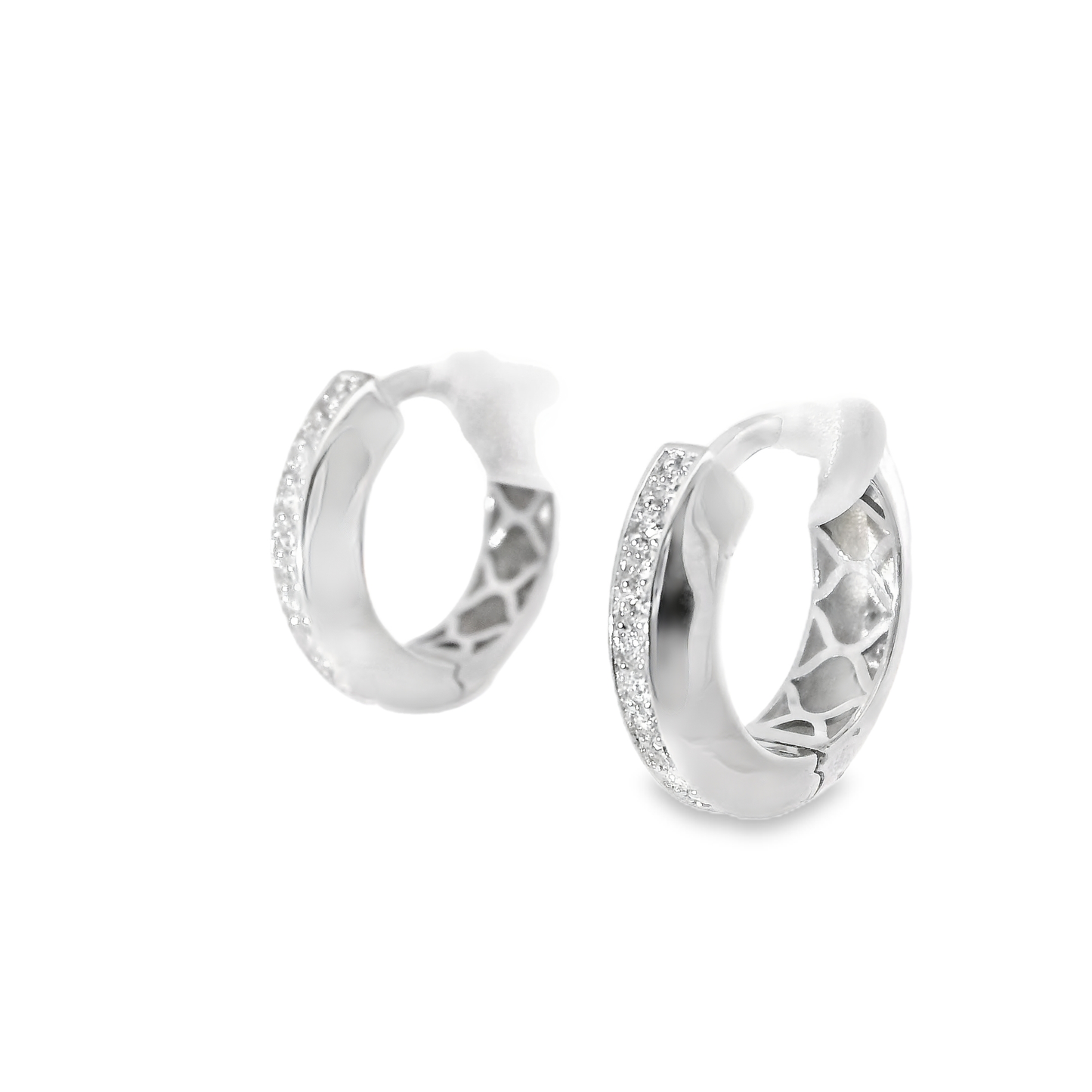 0.19CT Diamond 18K White Gold Earring